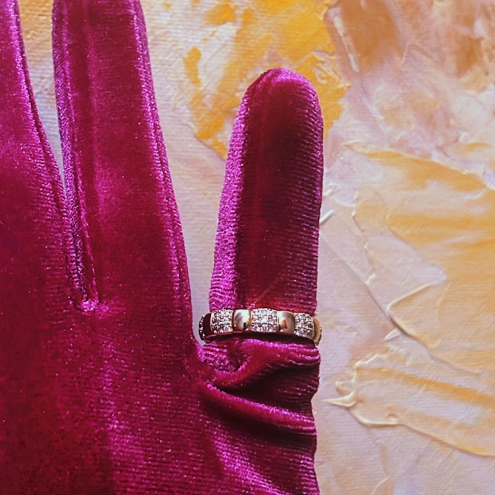 Mejuri Pavé Diamond Soft Charlotte Ring Size 7
